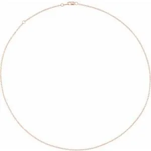 14K Yellow  1.3 mm Cable 16" Chain