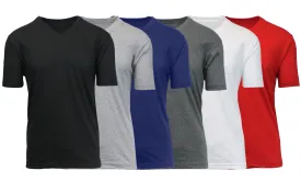 (6-Pack) Short Sleeve V-Neck Modern Fit Classic Tees (S-3XL)