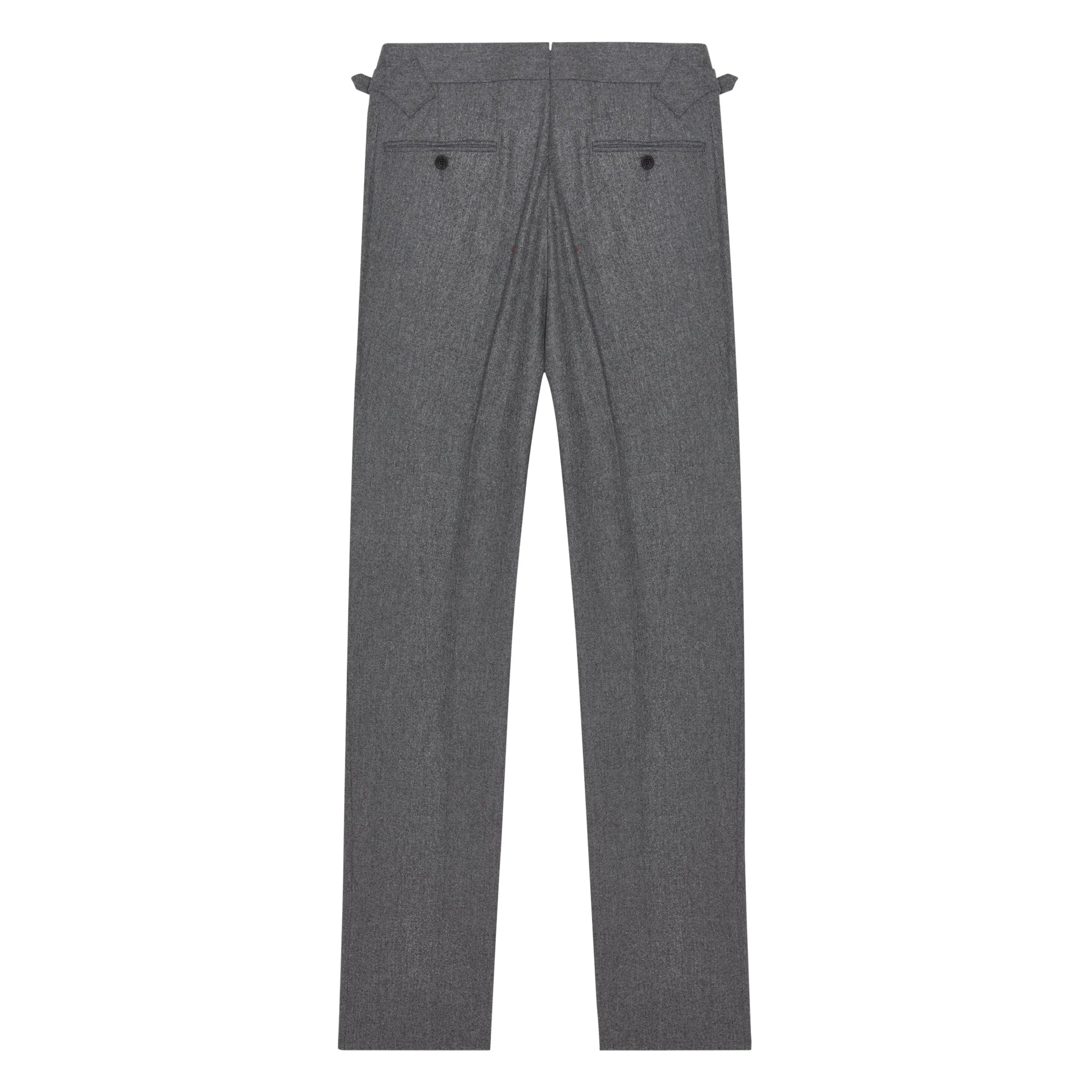 Aleks Mid Grey Wool Flannel Trousers