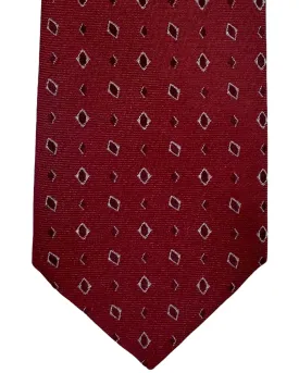 Armani Silk Tie Dark Red Diamonds