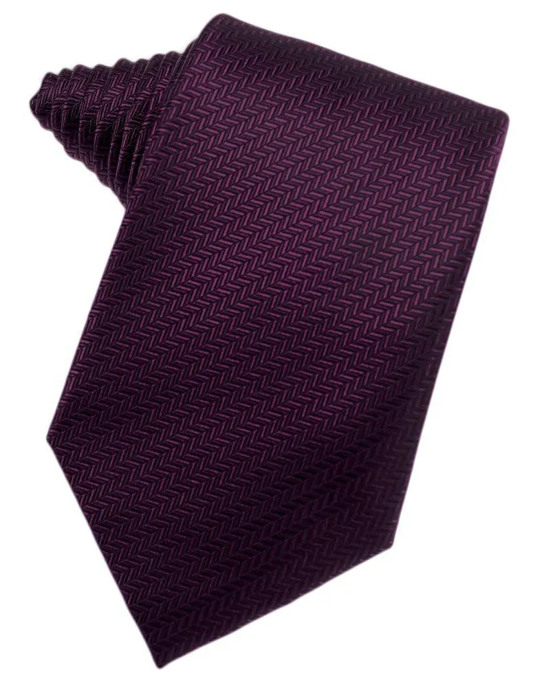 Asphalt Herringbone Neckties