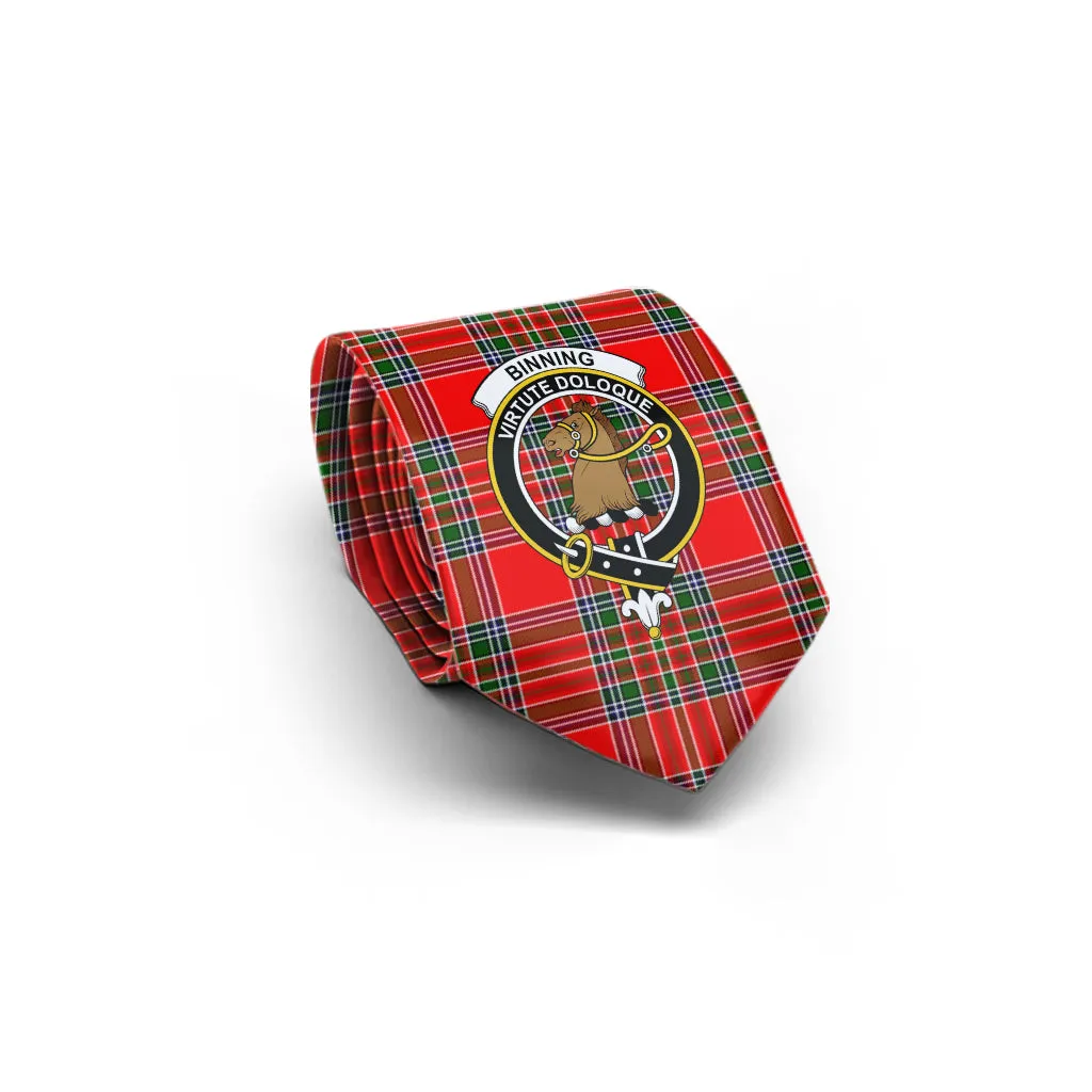 Binning Tartan Classic Necktie with Family Crest