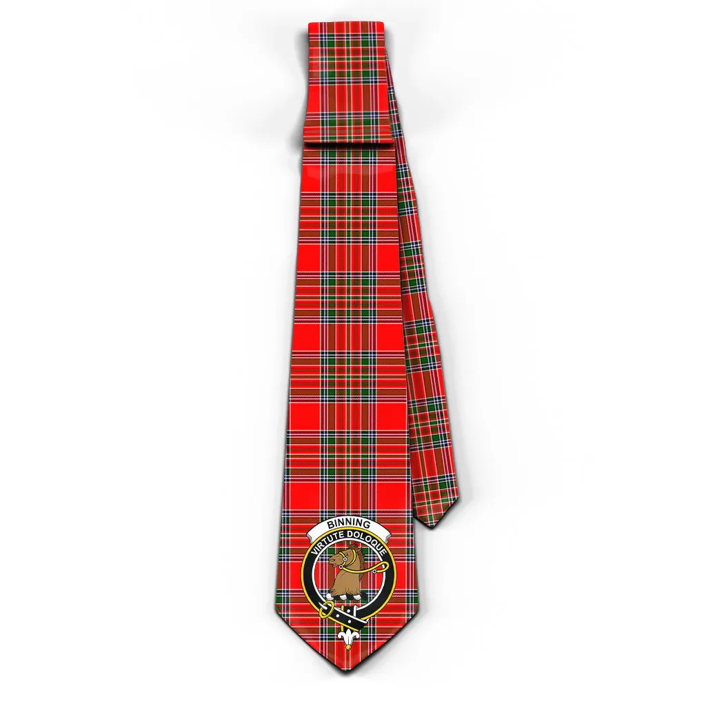 Binning Tartan Classic Necktie with Family Crest