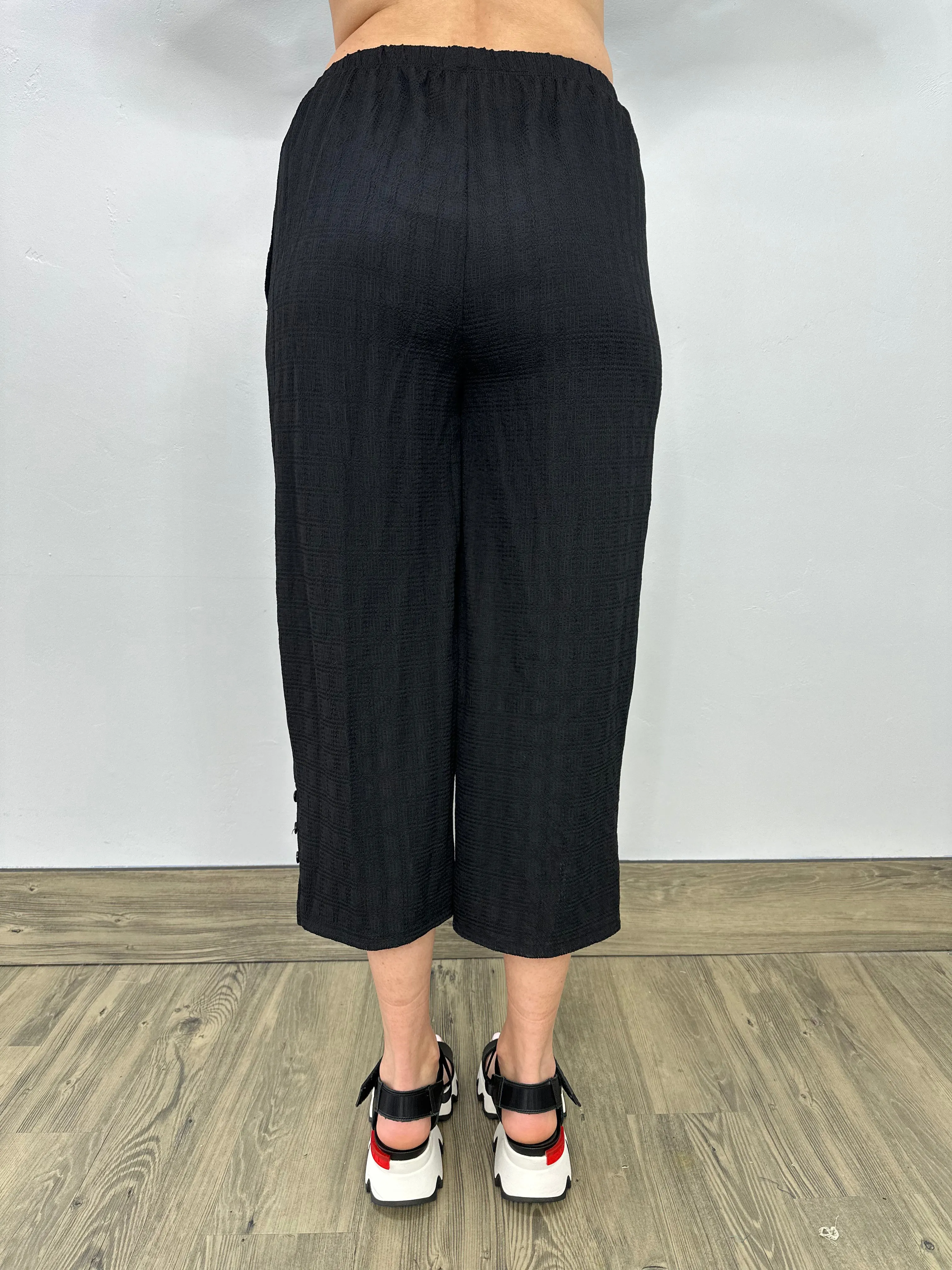 Black Capri with Side Slit