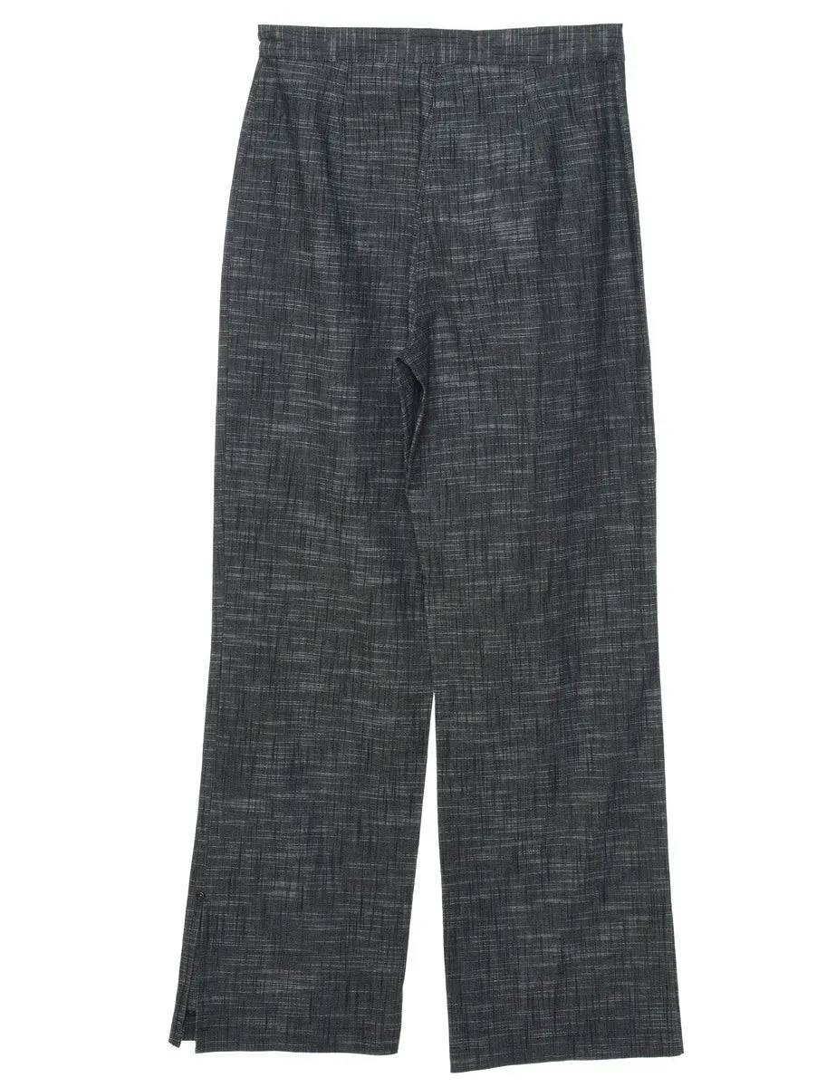 Black Checked Trousers - W26 L29