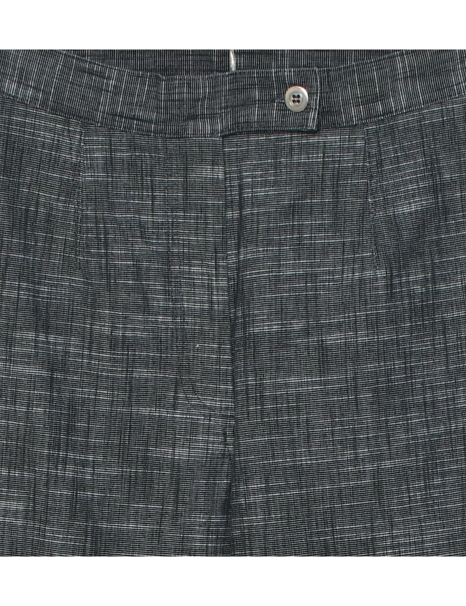 Black Checked Trousers - W26 L29