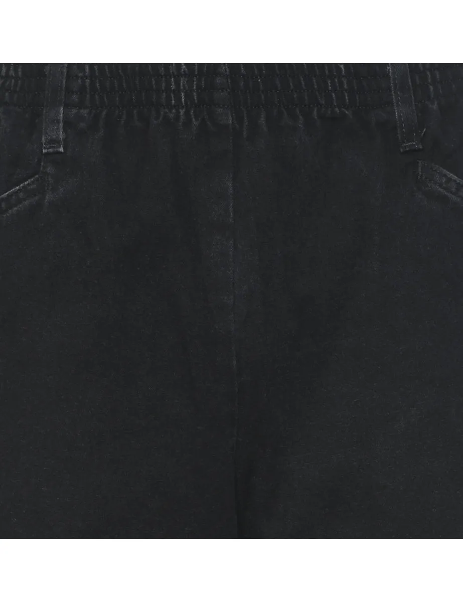 Black Denim Trousers - W24 L26