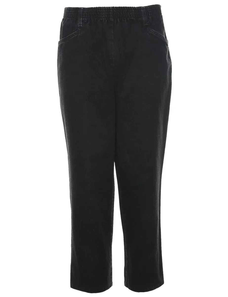 Black Denim Trousers - W24 L26