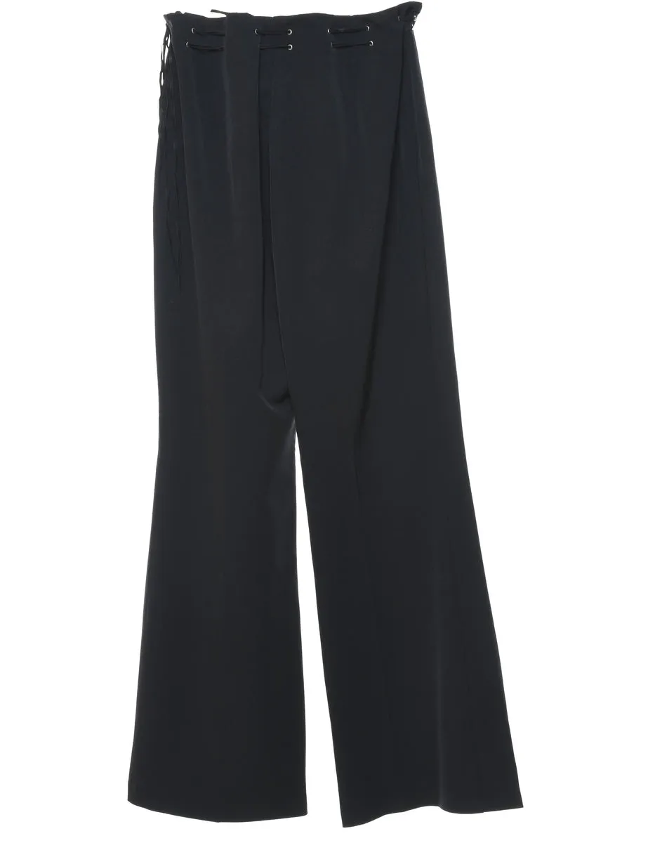 Black Flared Trousers - W28 L33