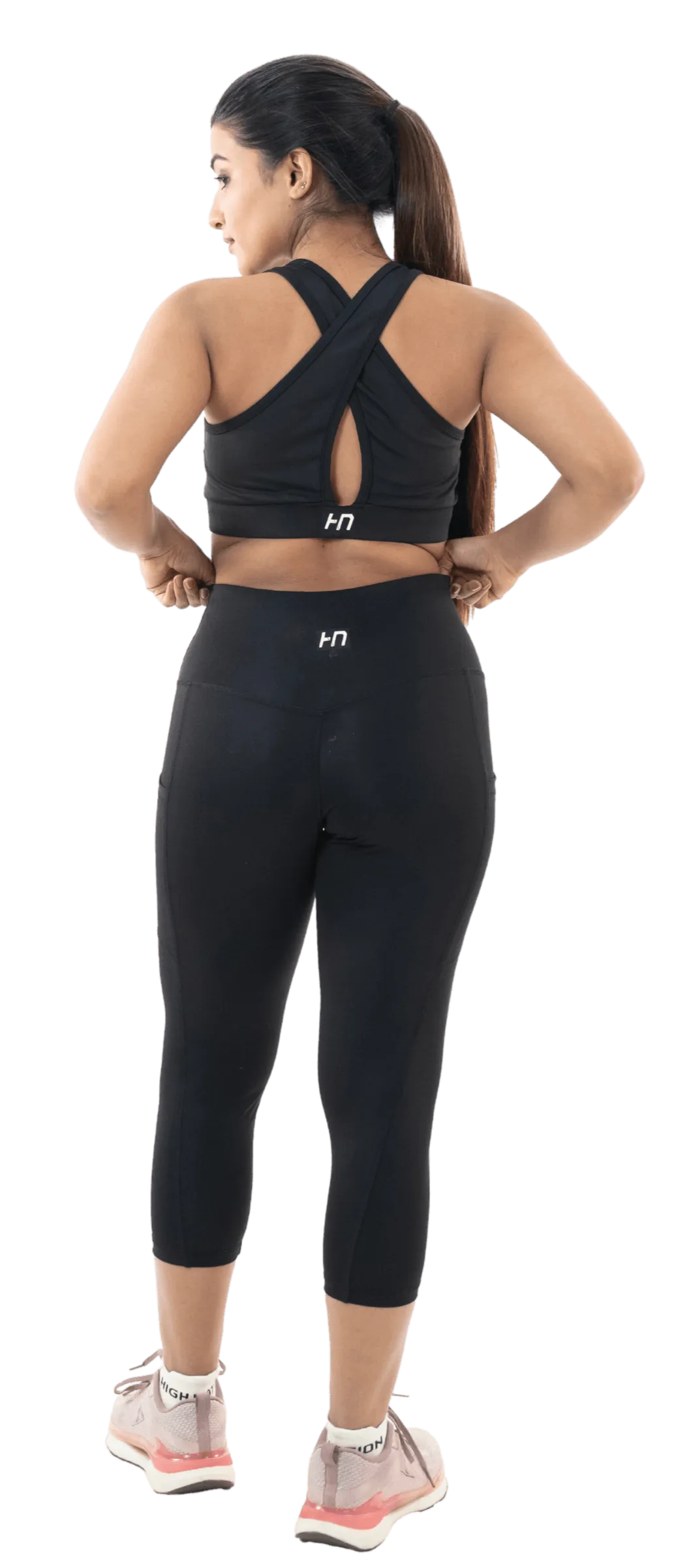 Black High Waist Capri Pant