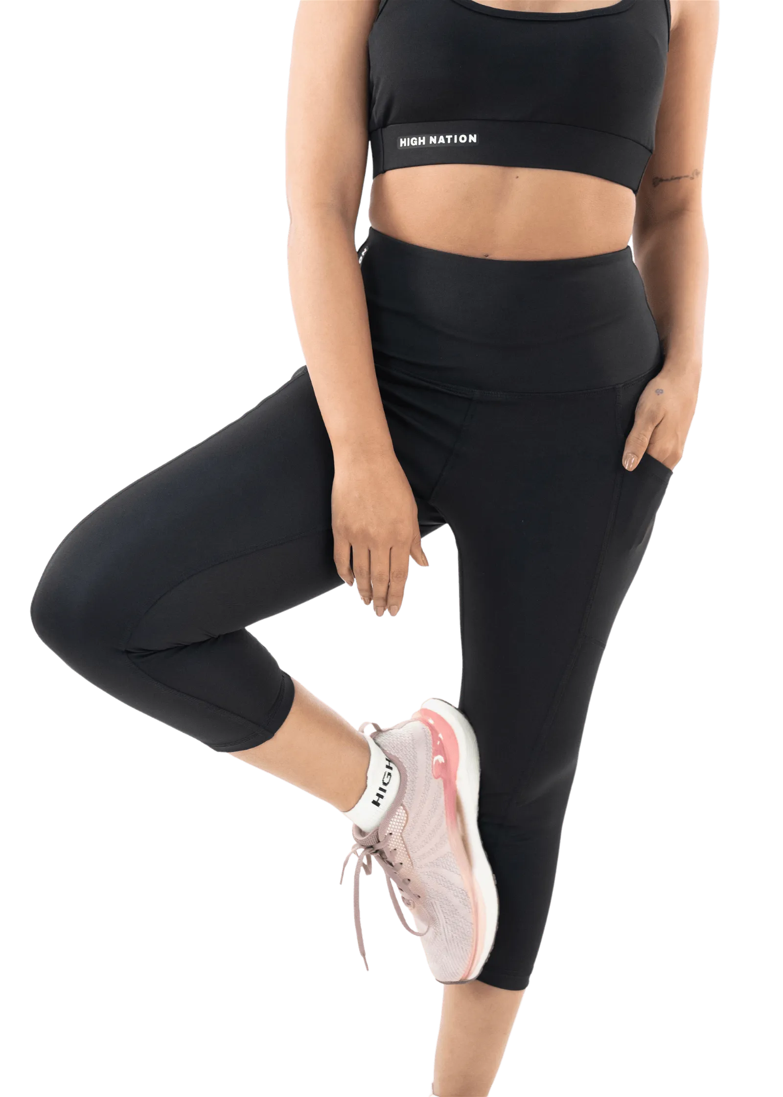 Black High Waist Capri Pant