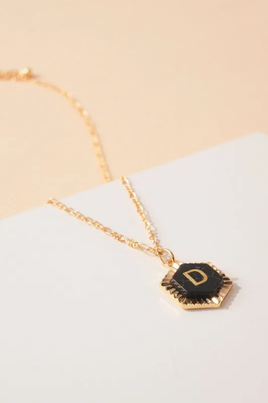 Black Monogram Necklaces