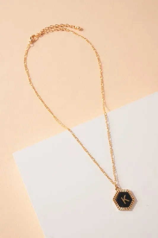 Black Monogram Necklaces