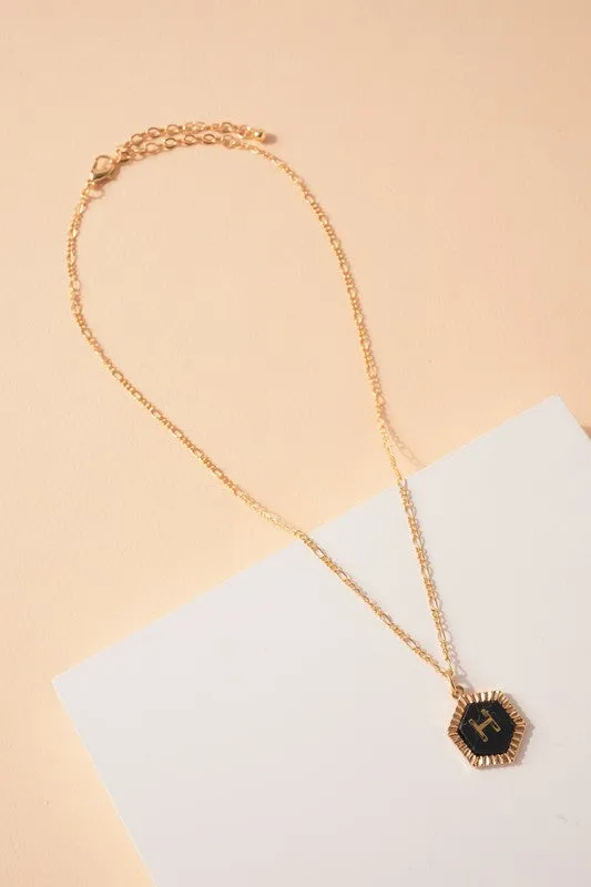 Black Monogram Necklaces