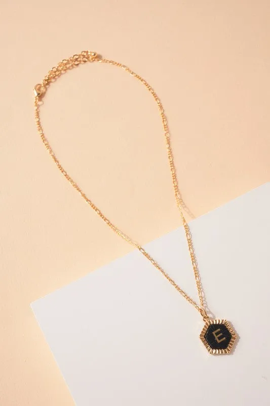 Black Monogram Necklaces