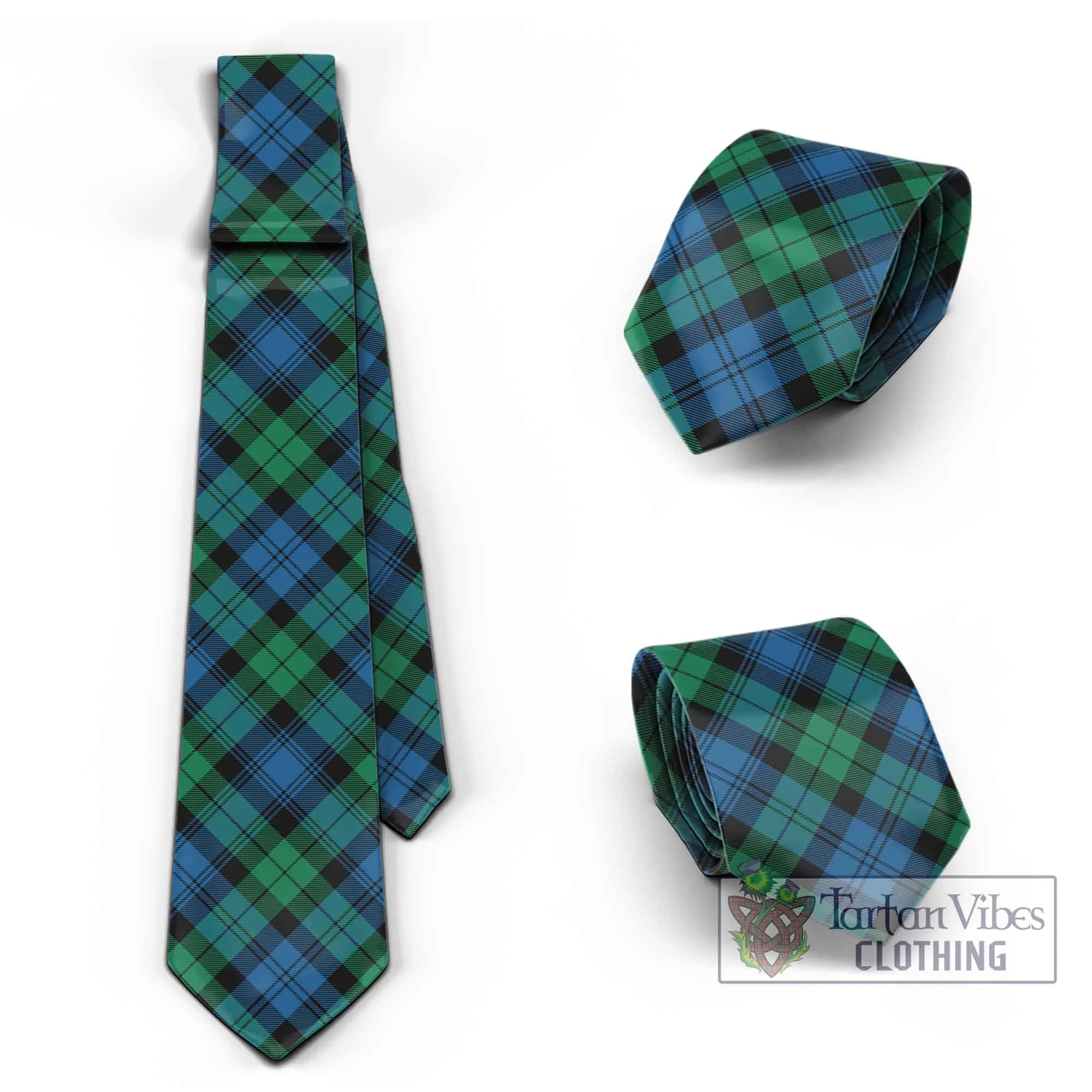 Black Watch Ancient Tartan Classic Necktie Cross Style