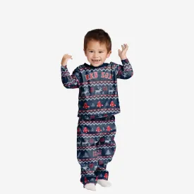 Boston Red Sox Toddler Ugly Pattern Family Holiday Pajamas