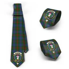 Buchanan Hunting Tartan Classic Necktie with Family Crest