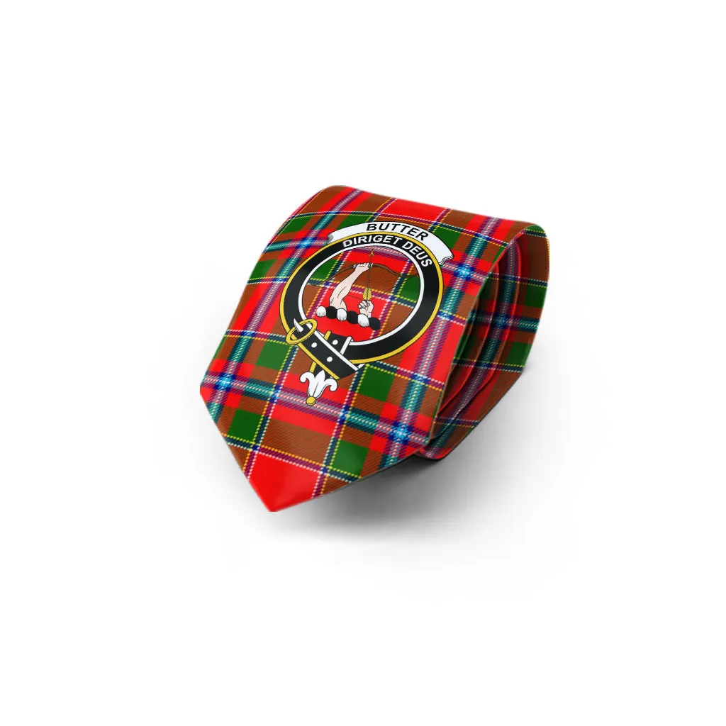 Butter Tartan Classic Necktie with Family Crest