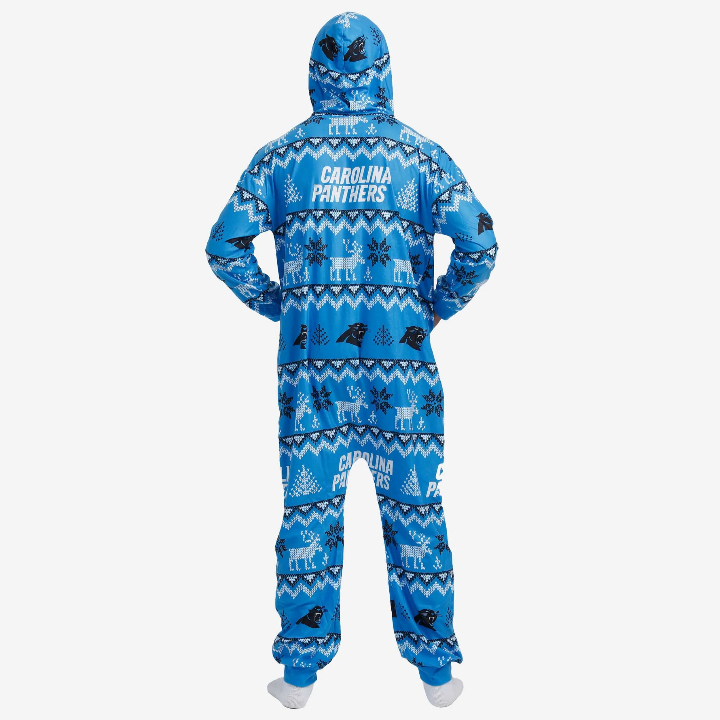 Carolina Panthers Ugly Pattern One Piece Pajamas