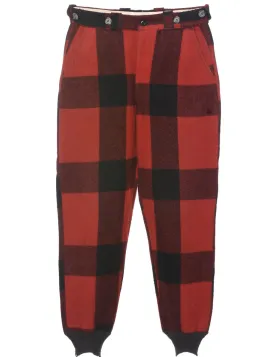 Checked Pattern Trousers - W32 L31