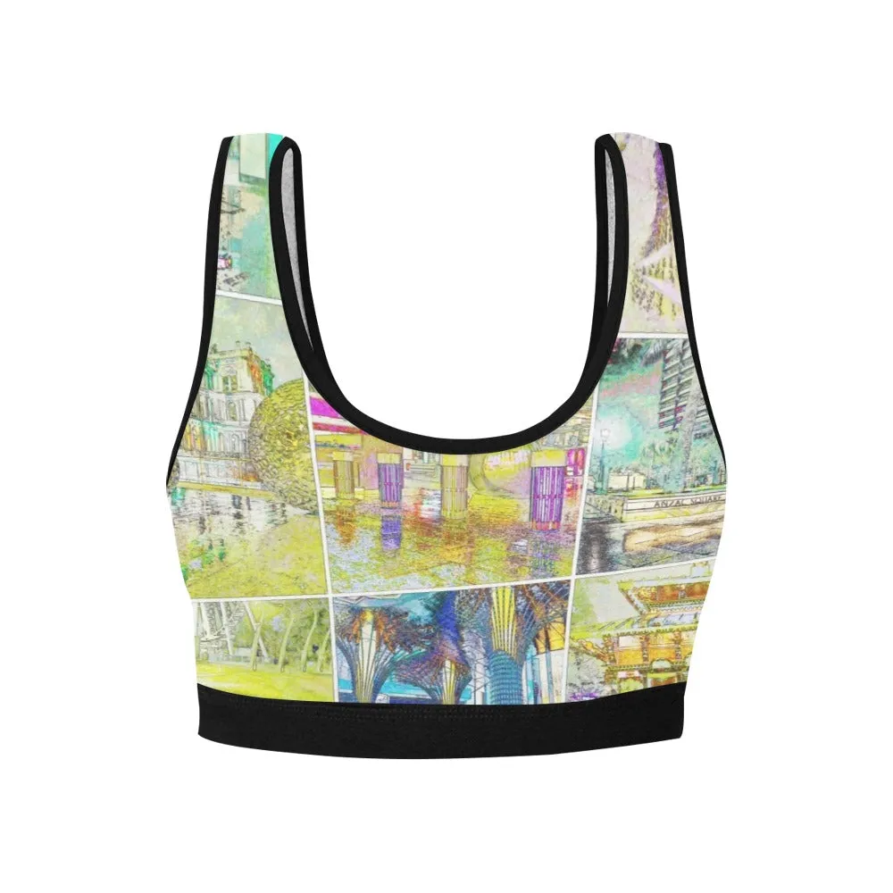 City Collage Watercolour Sports Top up to 3 XL