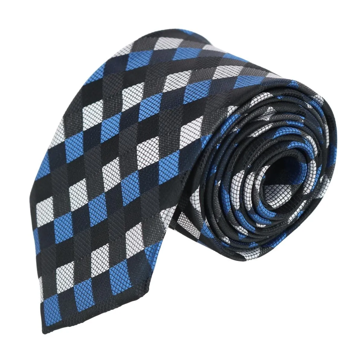 CTM® Men's Geometric and Solid 2 Ties and Hankies Box Set