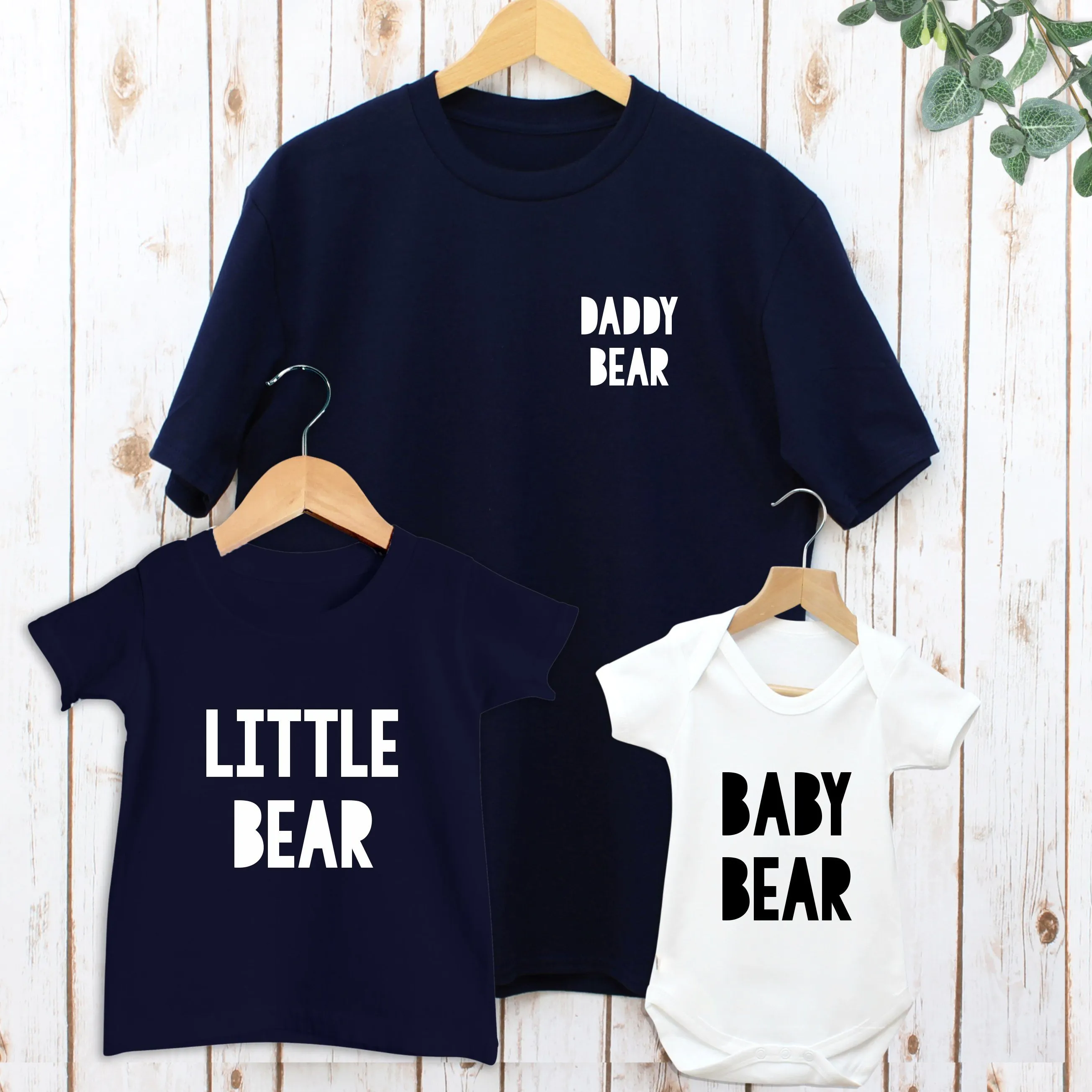 Daddy Bear Family T Shirts Set