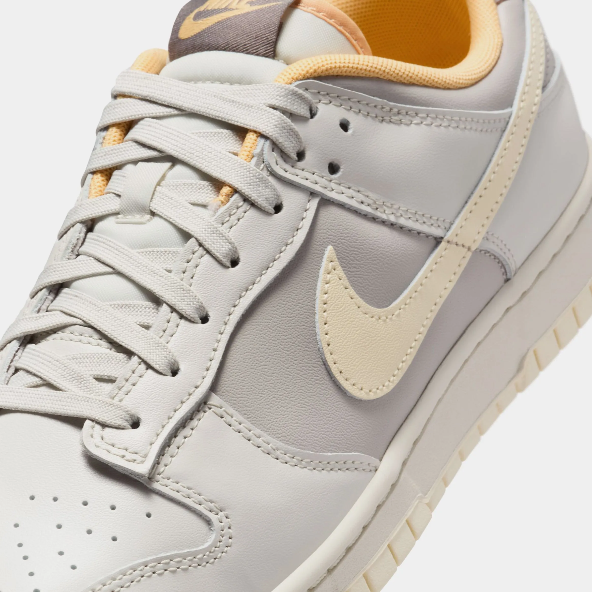 Dunk Low Retro Mens Basketball Shoes (Light Bone/Coconut Milk/College Grey) Free Shipping