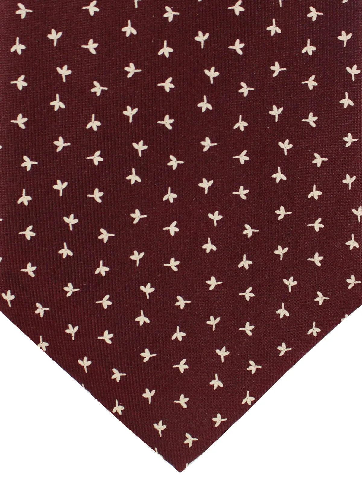 E. Marinella Tie Brown Leaves Design - Wide Necktie SALE