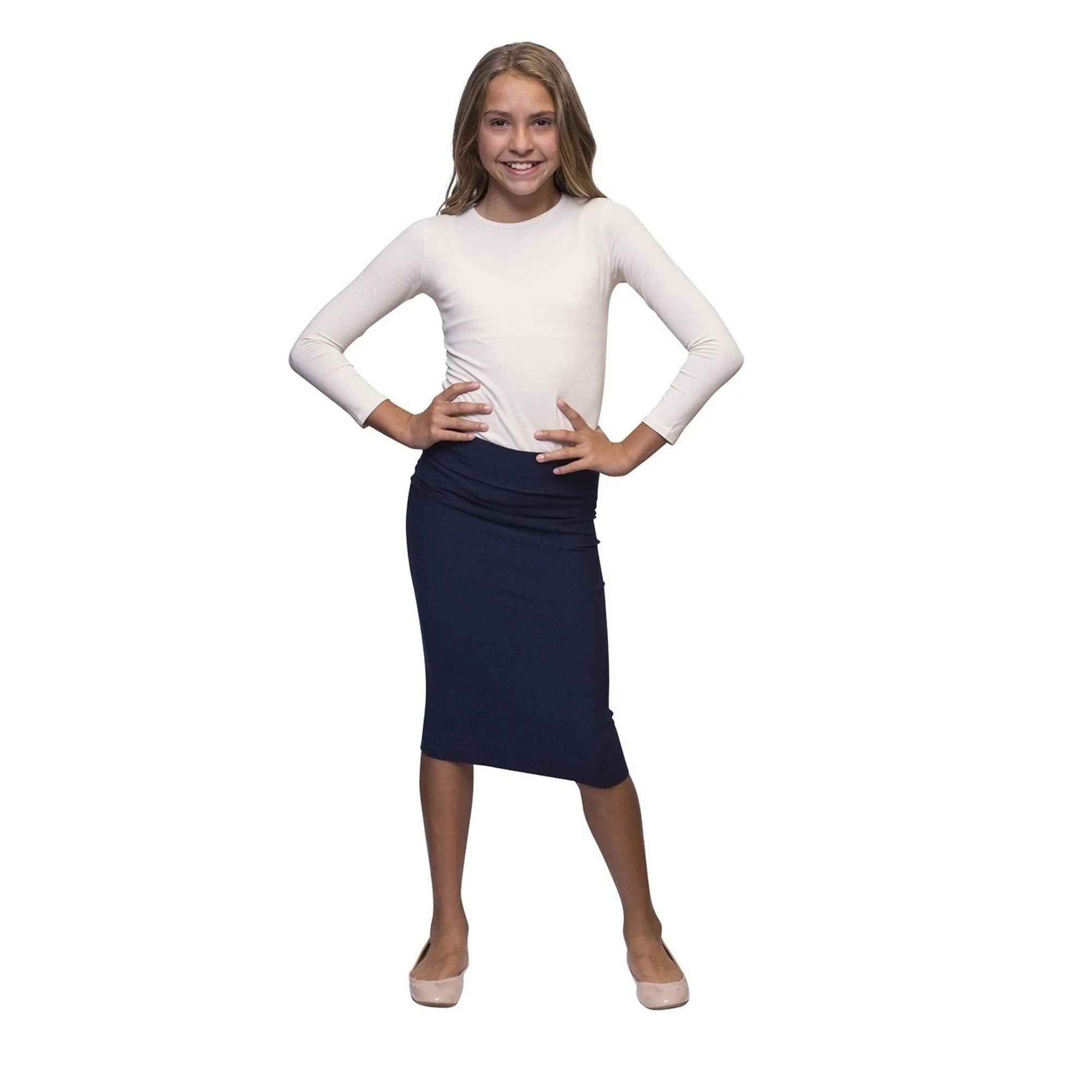 Girls' Pencil Skirt Modest Skirt Knee Length Skirt Super Comfty Skirt for  School Uniform Skirt, tzniut, school approved skirt