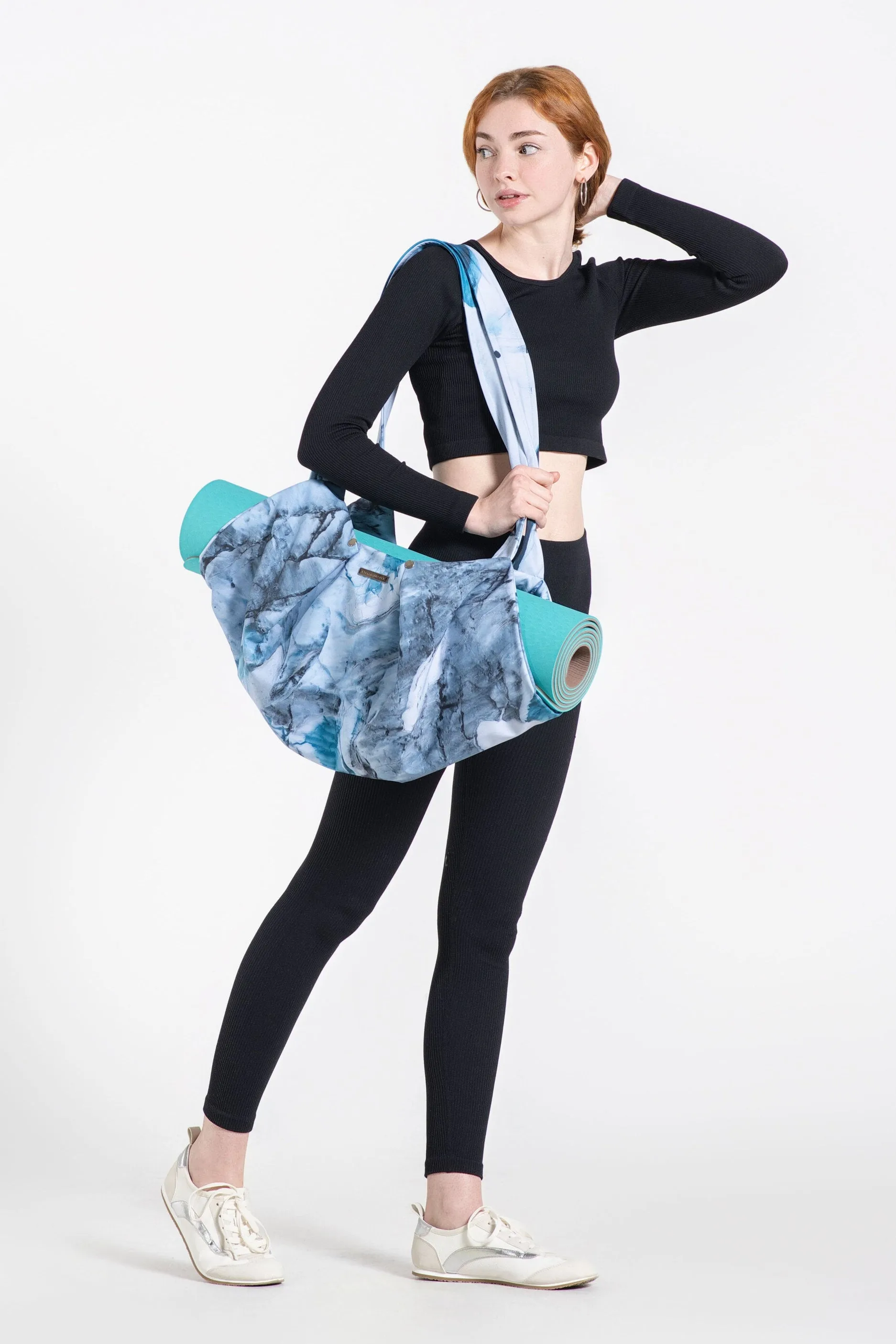 Glacier Blue Yoga Bag with Zipper