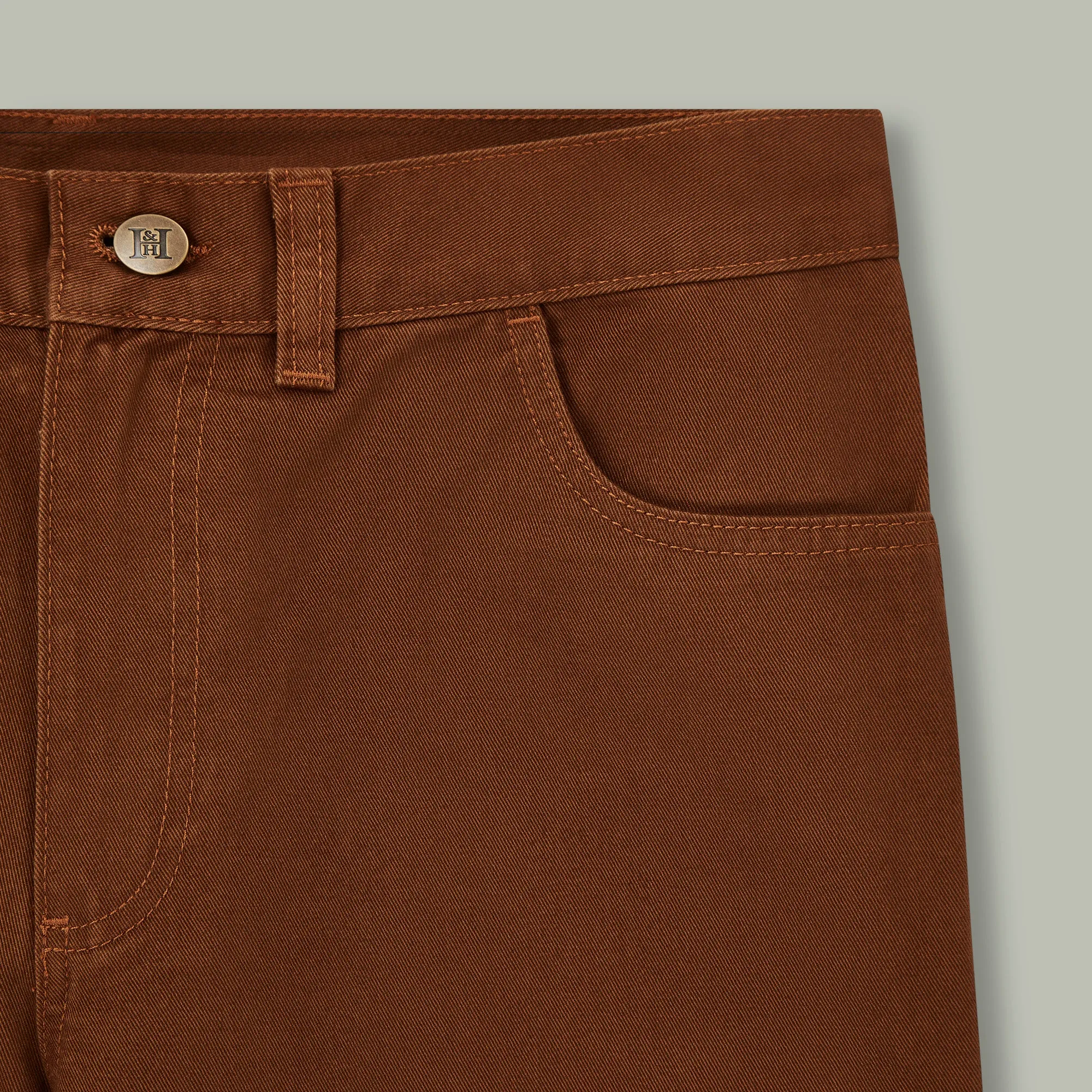 Harrow Brushed Cotton Jeans [TOBACCO]