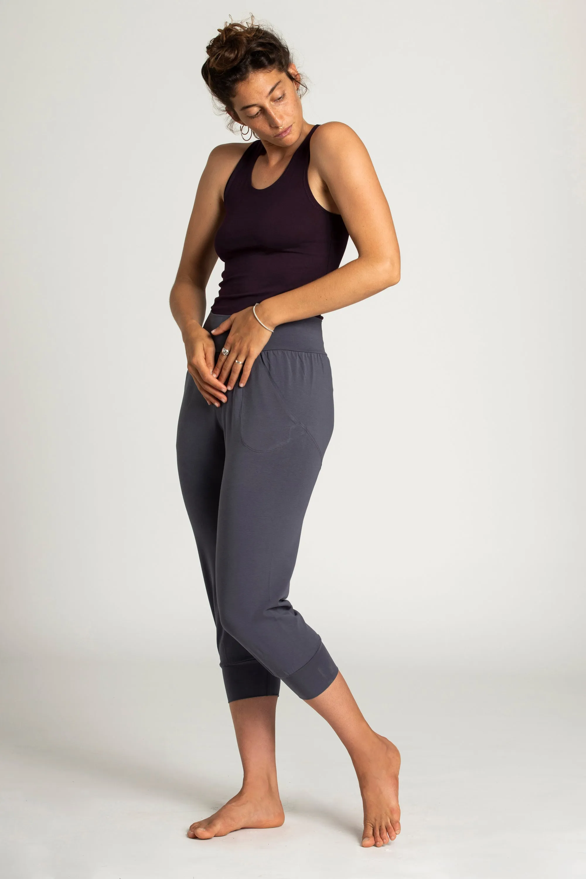 I'mPerfect Organic Cotton Slouchy Capri Pants 50%off