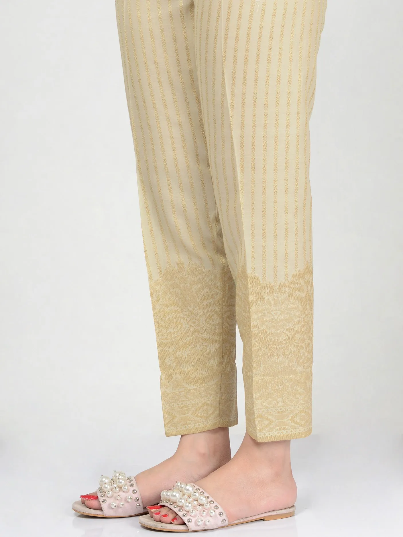 Jacquard Straight Trouser