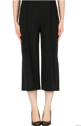 Joseph Ribkoff Black Mesh Capri Pants