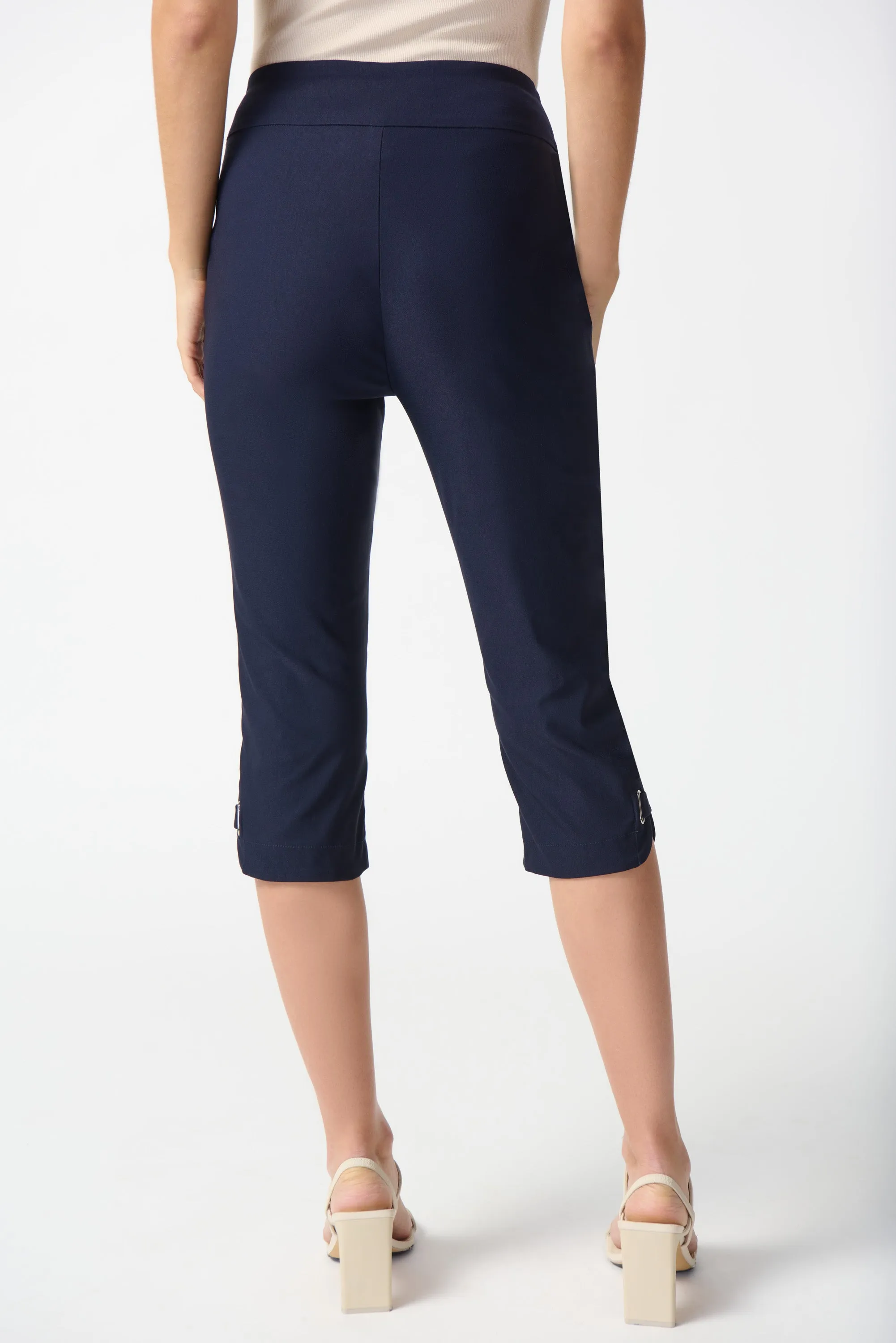 Joseph Ribkoff Midnight Blue Stretch Pull On Capri Pants 242051