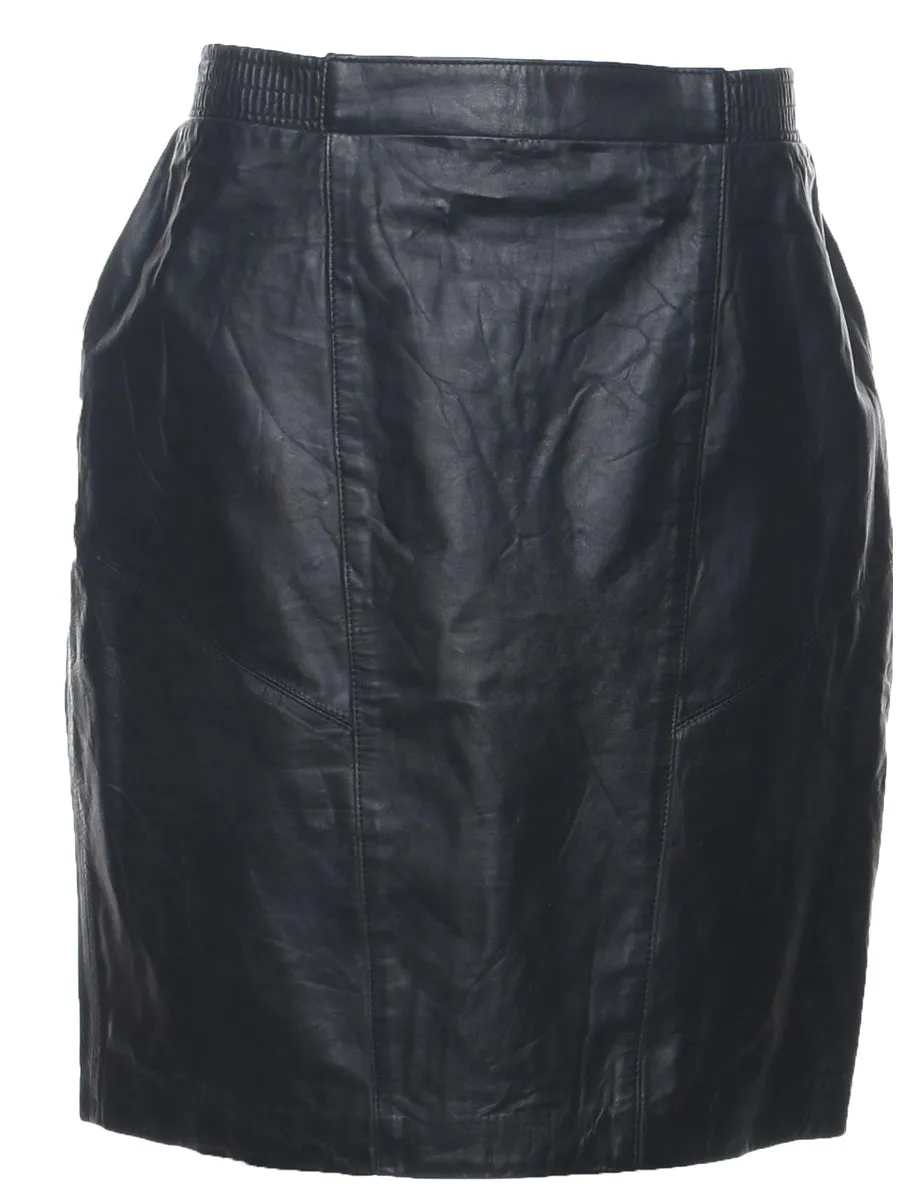 Leather Pencil Skirt - L