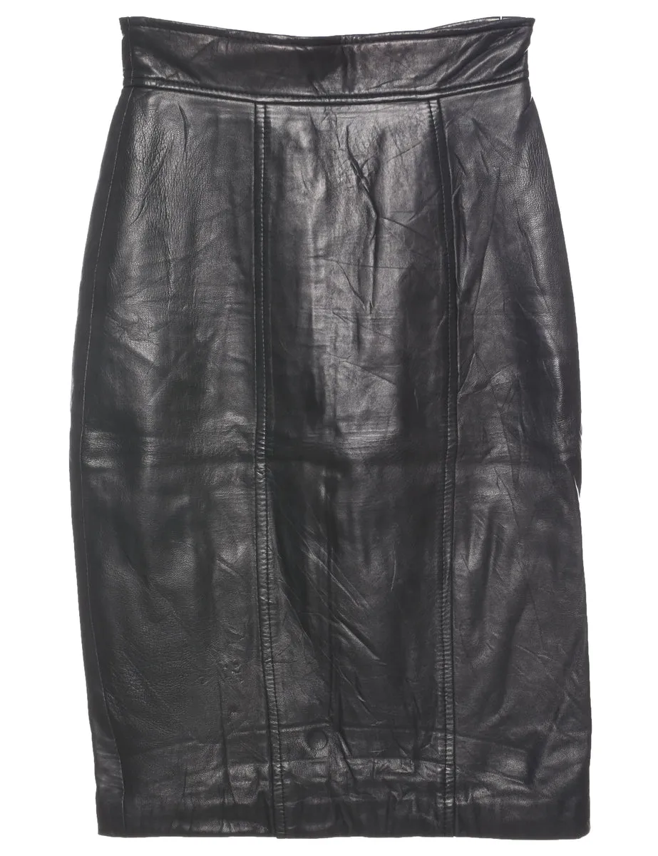 Leather Pencil Skirt - XS