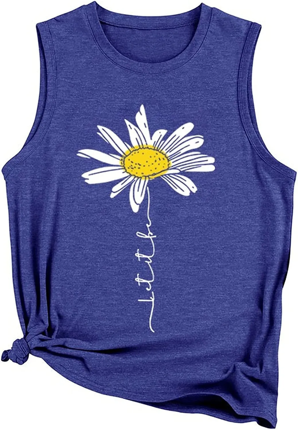 Let It Be Daisy Tank Women Daisy Vintage Graphic Shirt