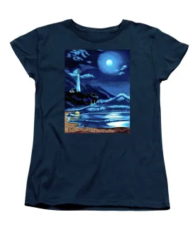 Lighthouse Moonlit Sky - Women's T-Shirt (Standard Fit)