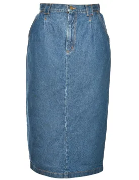 Medium Wash Denim Skirt - M