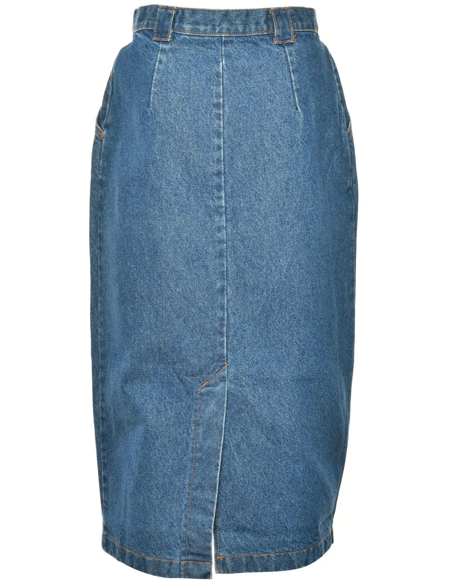 Medium Wash Denim Skirt - M