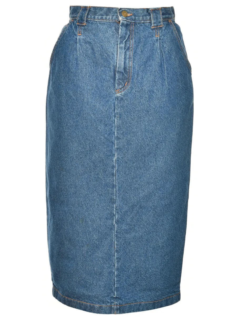 Medium Wash Denim Skirt - M