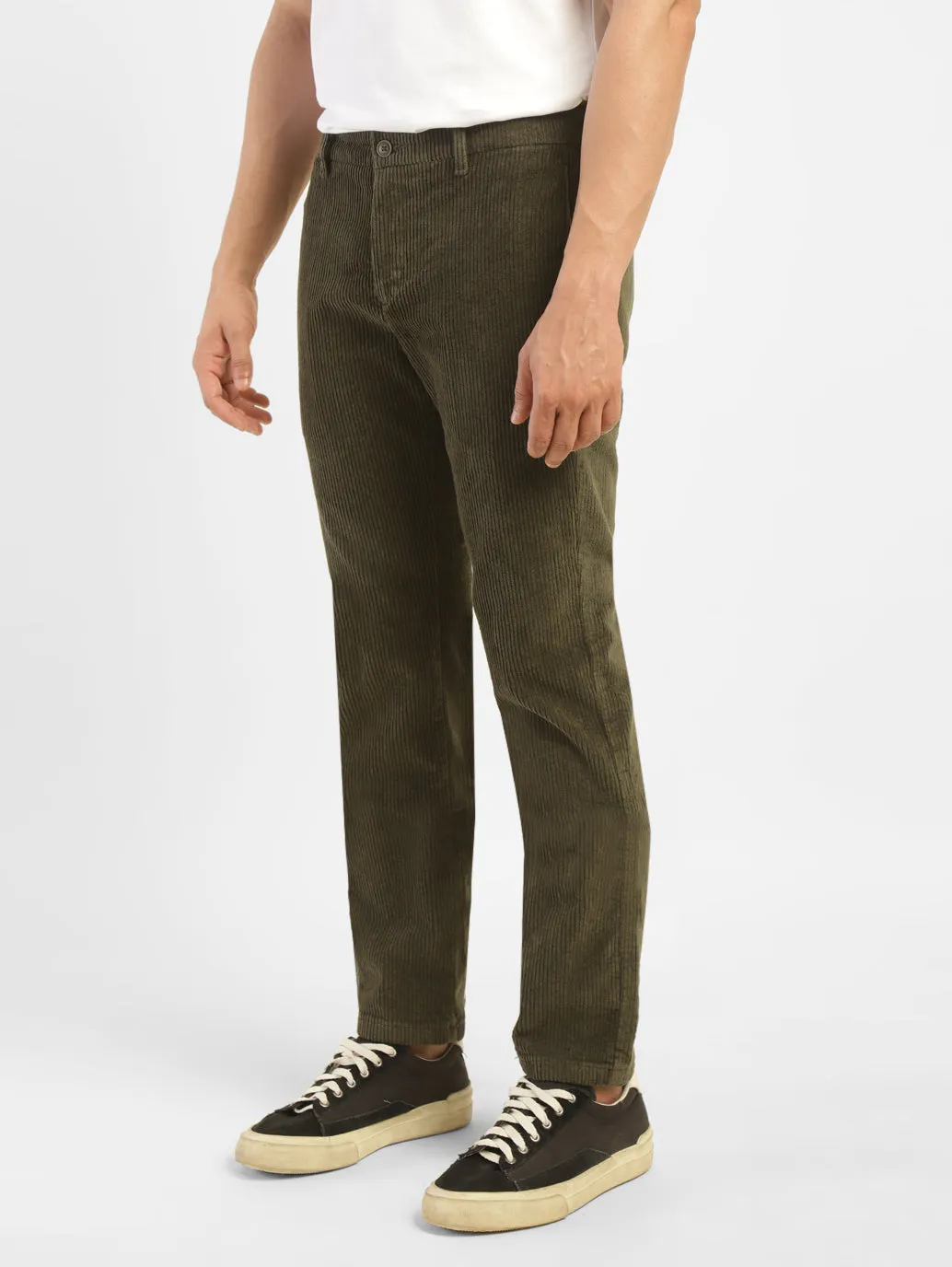 Men's Green Regular Fit Trousers