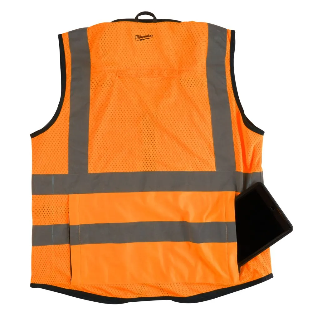 Milwaukee 48735051 S/M Orange Premium High Visibility Safety Vest