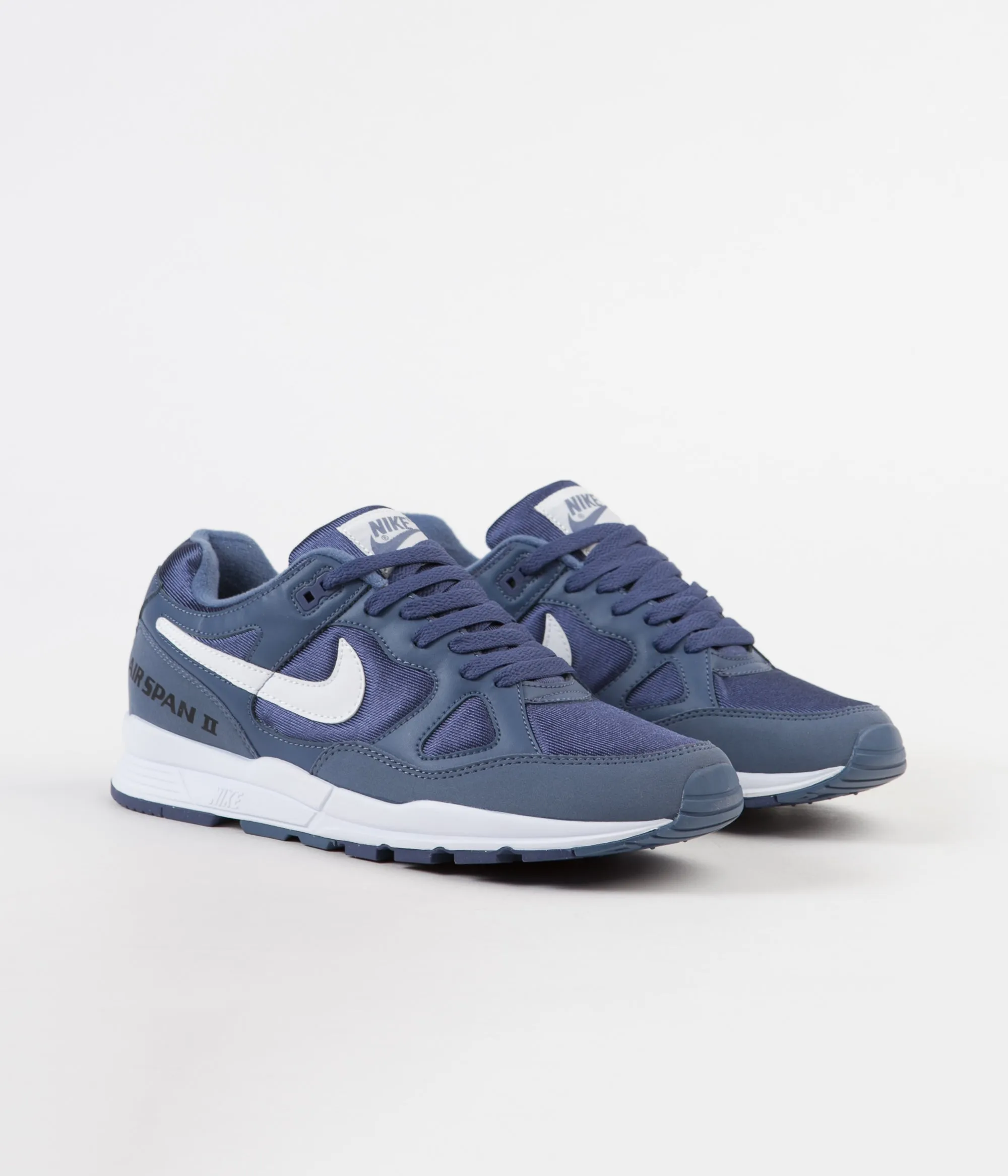 Nike Air Span II Shoes - Diffused Blue / White - Blue Recall - Black