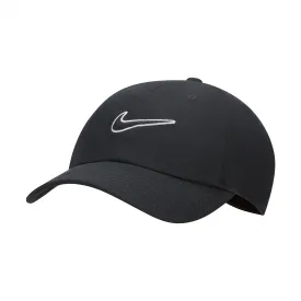 NIKE CLUB UNSTRUCTURED SWOOSH CAP BLACK