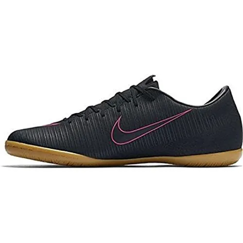 Nike Men's Mercurialx Victory VI IC Indoor Soccer Shoe (Sz. 10.5) Black, Pink