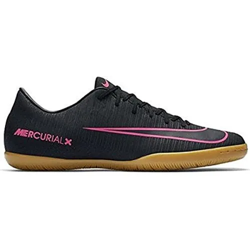 Nike Men's Mercurialx Victory VI IC Indoor Soccer Shoe (Sz. 10.5) Black, Pink